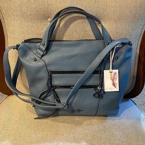 Jessica Simpson blue satchel tote purse